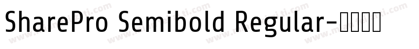 SharePro Semibold Regular字体转换